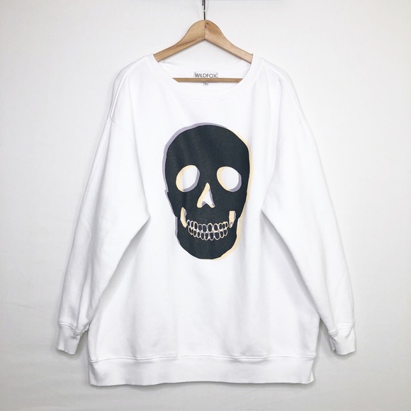Wildfox couture clothes skull road trip oversized sweatshirt - Picture 3 of 11